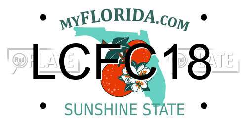 LCFC18 Florida License Plate
