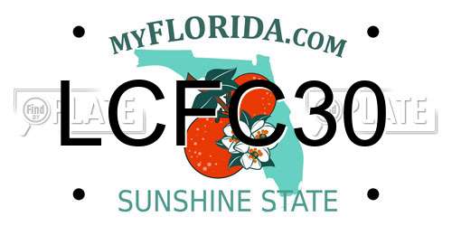 LCFC30 Florida License Plate