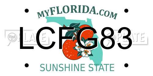 LCFG83 Florida License Plate