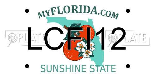 LCFI12 Florida License Plate