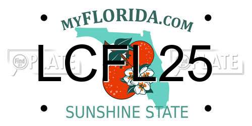 LCFL25 Florida License Plate
