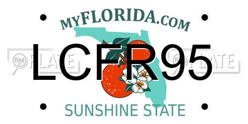 LCFR95 Florida License Plate