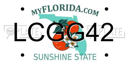 LCGG42 Florida License Plate