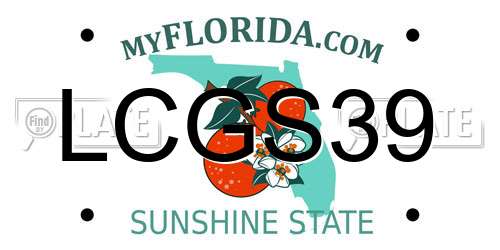 LCGS39 Florida License Plate