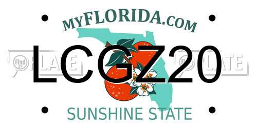 LCGZ20 Florida License Plate