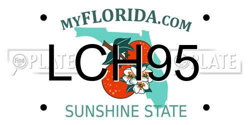 LCH95 Florida License Plate