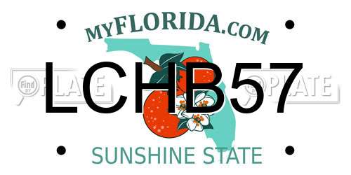 LCHB57 Florida License Plate