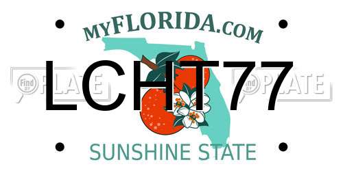 LCHT77 Florida License Plate