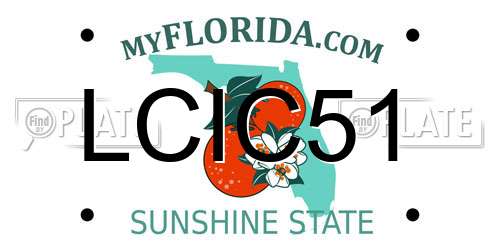 LCIC51 Florida License Plate