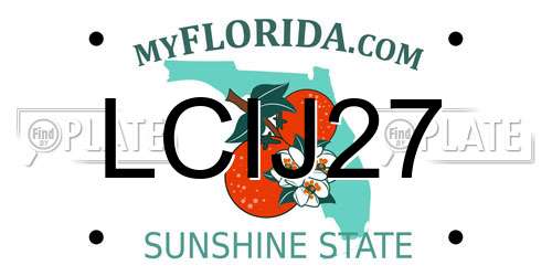 LCIJ27 Florida License Plate