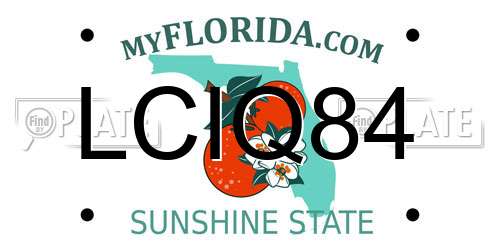 LCIQ84 Florida License Plate
