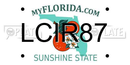 LCIR87 Florida License Plate