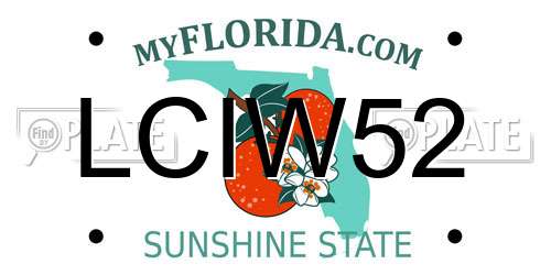 LCIW52 Florida License Plate