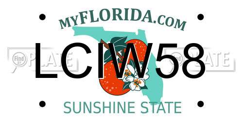LCIW58 Florida License Plate