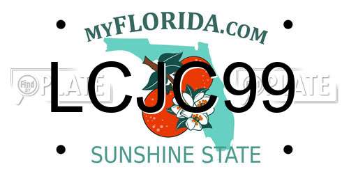 LCJC99 Florida License Plate