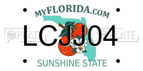 LCJJ04 Florida License Plate