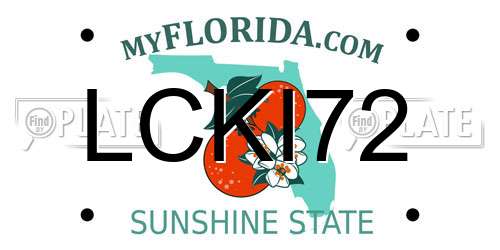 LCKI72 Florida License Plate