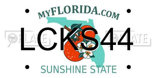 LCKS44 Florida License Plate