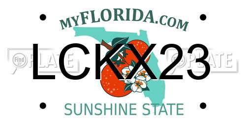 LCKX23 Florida License Plate
