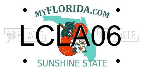 LCLA06 Florida License Plate