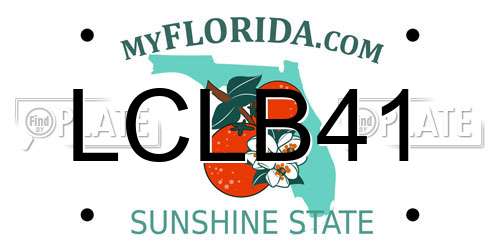 LCLB41 Florida License Plate