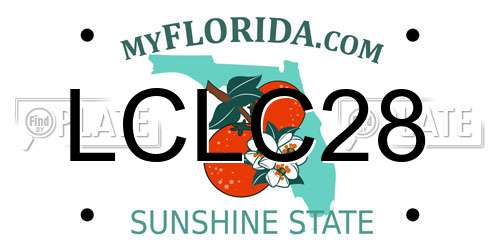 LCLC28 Florida License Plate