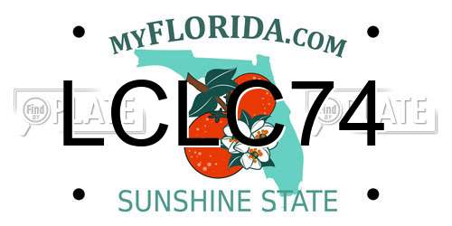 LCLC74 Florida License Plate
