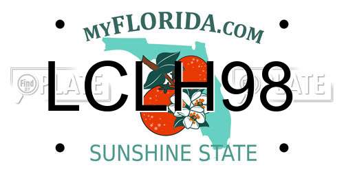 LCLH98 Florida License Plate