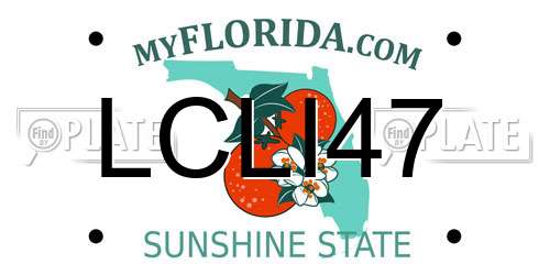 LCLI47 Florida License Plate