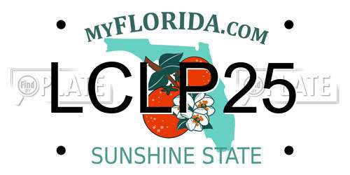 LCLP25 Florida License Plate