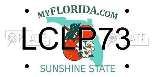 LCLP73 Florida License Plate