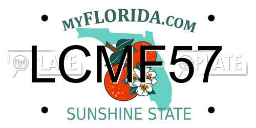 LCMF57 Florida License Plate