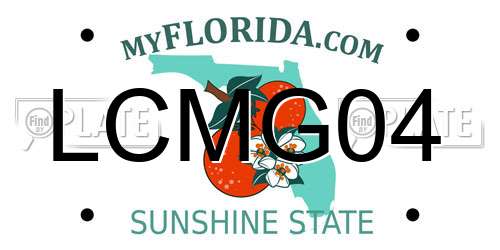 LCMG04 Florida License Plate