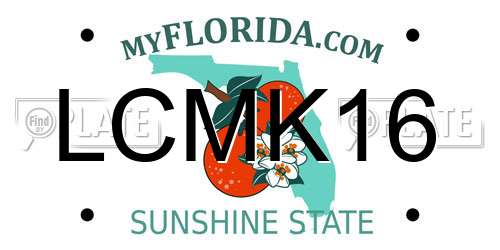 LCMK16 Florida License Plate