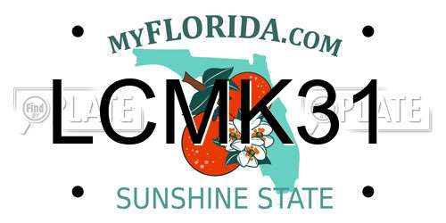 LCMK31 Florida License Plate