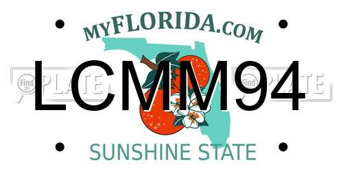 LCMM94 Florida License Plate