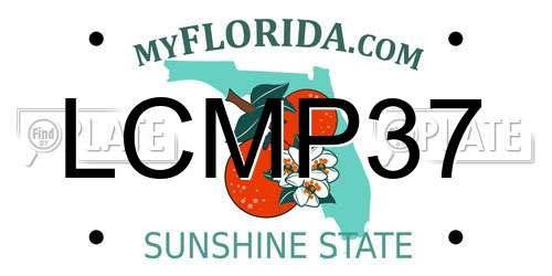 LCMP37 Florida License Plate