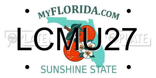 LCMU27 Florida License Plate