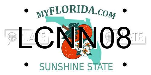LCNN08 Florida License Plate
