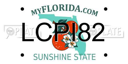 LCPI82 Florida License Plate