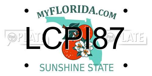LCPI87 Florida License Plate