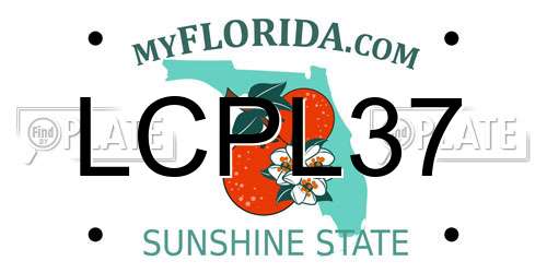 LCPL37 Florida License Plate
