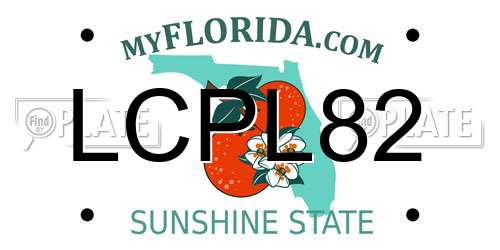 LCPL82 Florida License Plate