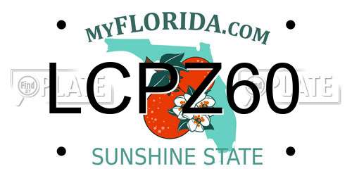 LCPZ60 Florida License Plate