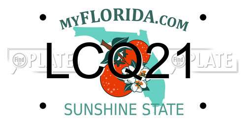 LCQ21 Florida License Plate
