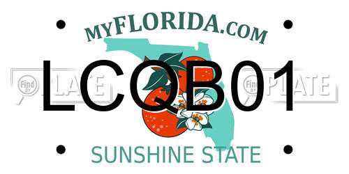 LCQB01 Florida License Plate