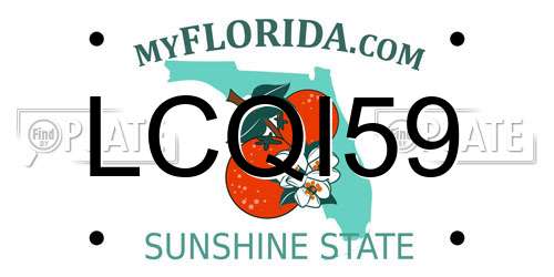 LCQI59 Florida License Plate