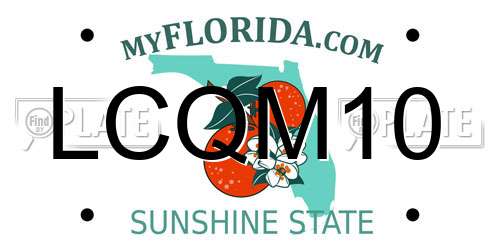 LCQM10 Florida License Plate