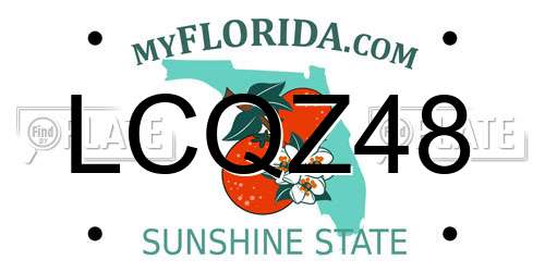 LCQZ48 Florida License Plate