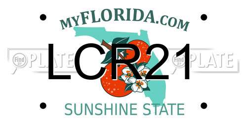 LCR21 Florida License Plate